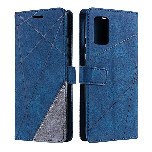 Hülle für Galaxy A02S, SONWO Premium Leder PU Handyhülle Flip Case Wallet Silikon Bumper Schutzhülle Klapphülle für Galaxy A02S, Blau von SONWO