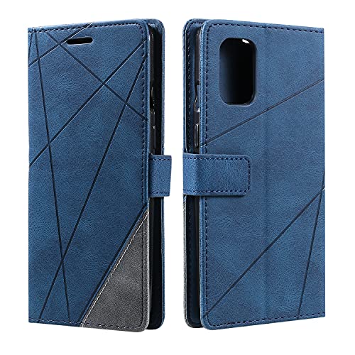 Hülle für OnePlus 8T, SONWO Premium Leder PU Handyhülle Flip Case Wallet Silikon Bumper Schutzhülle Klapphülle für OnePlus 8T, Blau von SONWO