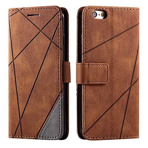 SONWO Hülle für iPhone 6S / iPhone 6, Premium Leder PU Handyhülle Flip Case Wallet Silikon Bumper Schutzhülle Klapphülle für iPhone 6S / iPhone 6, Braun SONWO Hülle für iPhone 6S / iPhone 6, Premium Leder PU Handyhülle Flip Case Wallet Silikon Bumper Schutzhülle Klapphülle für iPhone 6S / iPhone 6, Braun von SONWO