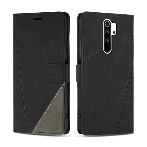 SONWO Handyhülle für Redmi Note 8 Pro Hülle, Premium PU Leder Handyhülle Wallet Silikon Schutzhülle Klapphülle für Redmi Note 8 Pro, Schwarz von SONWO