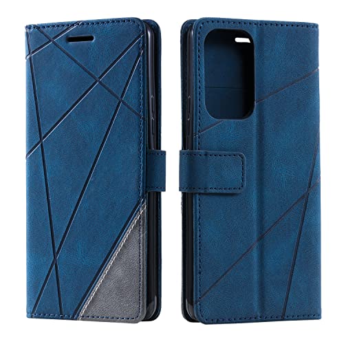 SONWO Hülle für Galaxy A33 5G, Premium Leder PU Handyhülle Flip Case Wallet Silikon Bumper Schutzhülle Klapphülle für Galaxy A33 5G, Blau von SONWO
