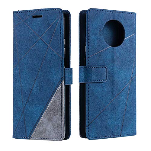 SONWO Hülle für Xiaomi MI 10T Lite, Premium Leder PU Handyhülle Flip Case Wallet Silikon Bumper Schutzhülle Klapphülle für Xiaomi MI 10T Lite, Blau von SONWO