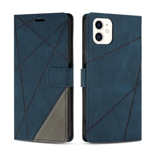 SONWO Hülle für iPhone 12 Mini Hülle, Premium PU Leder Handyhülle Wallet Silikon Schutzhülle Klapphülle für iPhone 12 Mini, Blau von SONWO