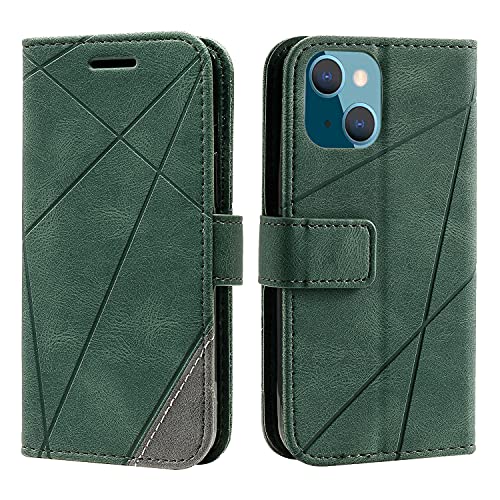 SONWO Hülle für iPhone 13, Premium Leder PU Handyhülle Flip Case Wallet Silikon Bumper Schutzhülle Klapphülle für iPhone 13, Grün SONWO Hülle für iPhone 13, Premium Leder PU Handyhülle Flip Case Wallet Silikon Bumper Schutzhülle Klapphülle für iPhone 13, Grün von SONWO