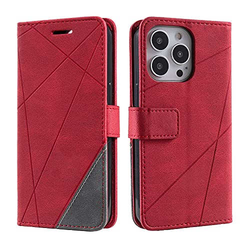 SONWO Hülle für iPhone 13 Pro Max, Premium Leder PU Handyhülle Flip Case Wallet Silikon Bumper Schutzhülle Klapphülle für iPhone 13 Pro Max, Rot SONWO Hülle für iPhone 13 Pro Max, Premium Leder PU Handyhülle Flip Case Wallet Silikon Bumper Schutzhülle Klapphülle für iPhone 13 Pro Max, Rot von SONWO