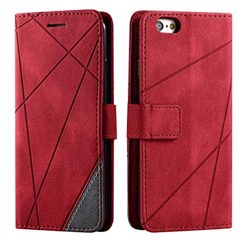 SONWO Premium Leder PU Handyhülle Flip Case Wallet Silikon Bumper Schutzhülle Klapphülle für iPhone 6S / iPhone 6, Rot SONWO Premium Leder PU Handyhülle Flip Case Wallet Silikon Bumper Schutzhülle Klapphülle für iPhone 6S / iPhone 6, Rot von SONWO