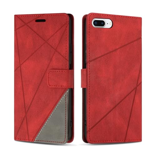 SONWO Hülle für iPhone 8 Plus/iPhone 7 Plus/iPhone 6 Plus Hülle, Premium PU Leder Handyhülle Wallet Silikon Schutzhülle Klapphülle für iPhone 8 Plus / 7 Plus / 6 Plus, Rot SONWO Hülle für iPhone 8 Plus/iPhone 7 Plus/iPhone 6 Plus Hülle, Premium PU Leder Handyhülle Wallet Silikon Schutzhülle Klapphülle für iPhone 8 Plus / 7 Plus / 6 Plus, Rot von SONWO