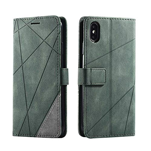 SONWO Hülle für iPhone XS Max, Premium Leder PU Handyhülle Flip Case Wallet Silikon Bumper Schutzhülle Klapphülle für iPhone XS Max, Grün SONWO Hülle für iPhone XS Max, Premium Leder PU Handyhülle Flip Case Wallet Silikon Bumper Schutzhülle Klapphülle für iPhone XS Max, Grün von SONWO