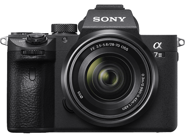SONY Alpha 7 M3 KIT (ILCE-7M3K) + Tasche Speicherkarte Systemkamera mit Objektiv 28-70 mm, 7,6 cm Display Touchscreen, WLAN von SONY