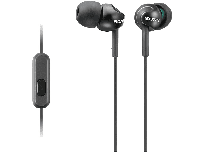 SONY MDR-EX110AP, In-ear Kopfhörer Schwarz von SONY