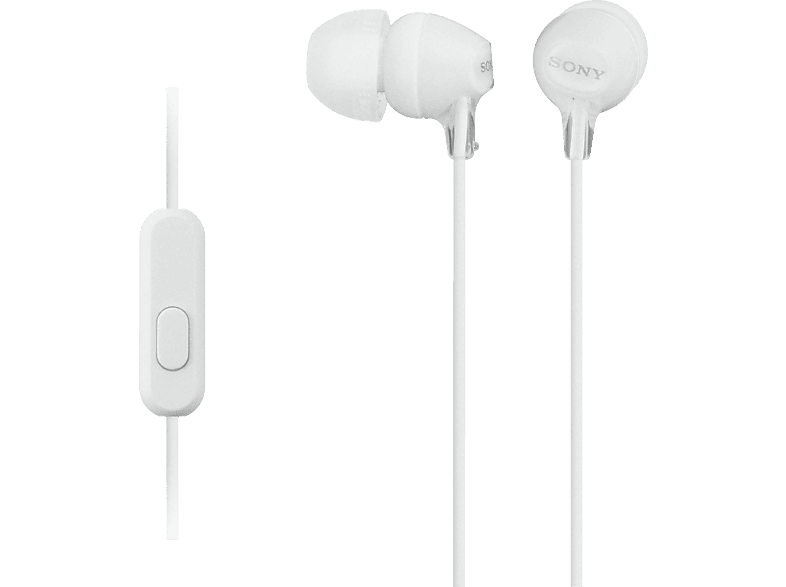 SONY MDR-EX15AP, In-ear Headset Weiß von SONY