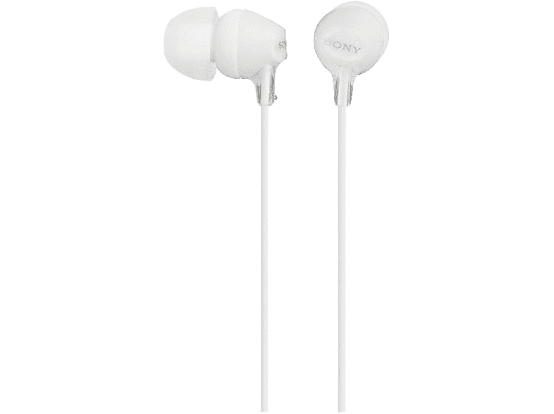 SONY MDR-EX15LP, In-ear Kopfhörer Weiß von SONY