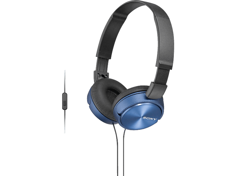 SONY MDR-ZX310AP mit Headsetfunktion, Over-ear Kopfhörer Blau von SONY