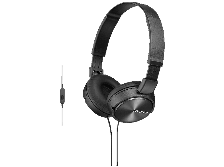 SONY MDR-ZX310AP mit Headsetfunktion, On-ear Kopfhörer Schwarz von SONY