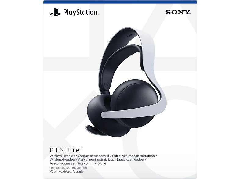 SONY Pulse Elite, Over-ear Gaming-Headset Bluetooth Weiß / Schwarz von SONY