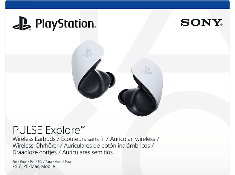 SONY Pulse Explore, In-ear Gaming-Ohrhörer Bluetooth Weiß / Schwarz von SONY