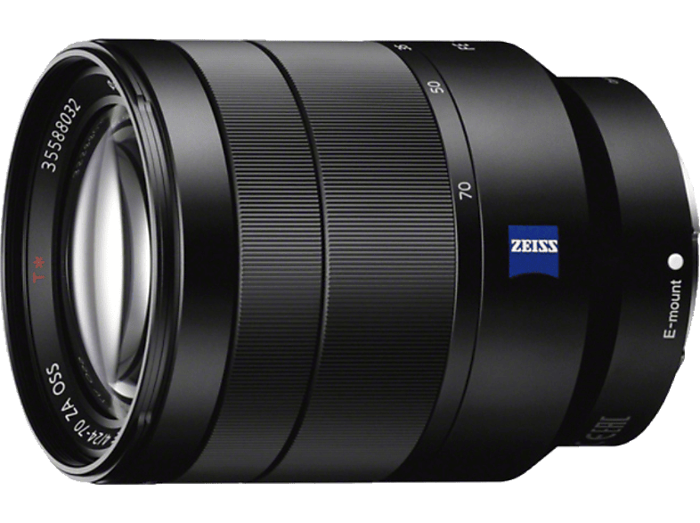 SONY SEL2470Z Zeiss Vollformat 24 mm - 70 f/4.0 OSS, ED, ASPH, DMR, Circulare Blende (Objektiv für Sony E-Mount, Schwarz) von SONY