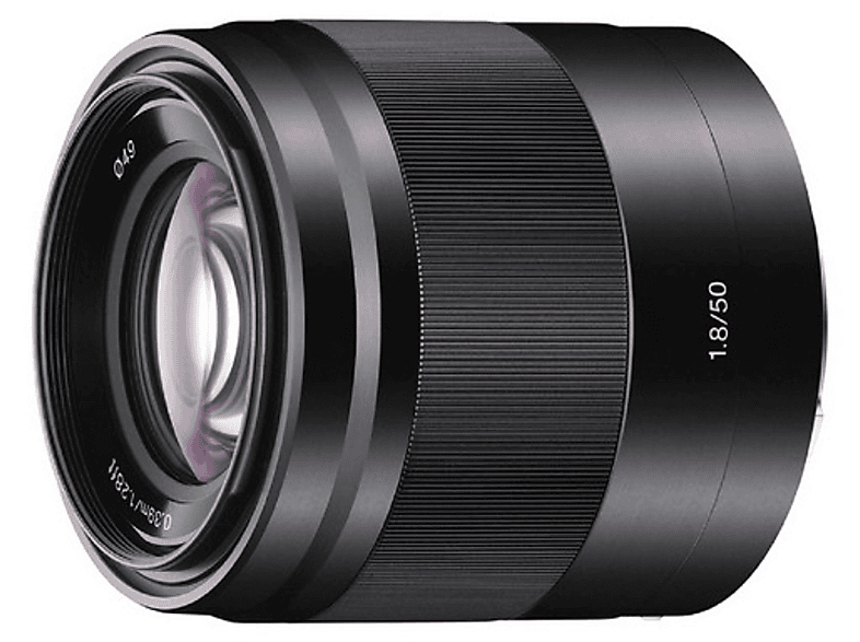 SONY SEL50F18 - 50 mm f/1.8 OSS, Circulare Blende (Objektiv für Sony E-Mount, Schwarz) von SONY
