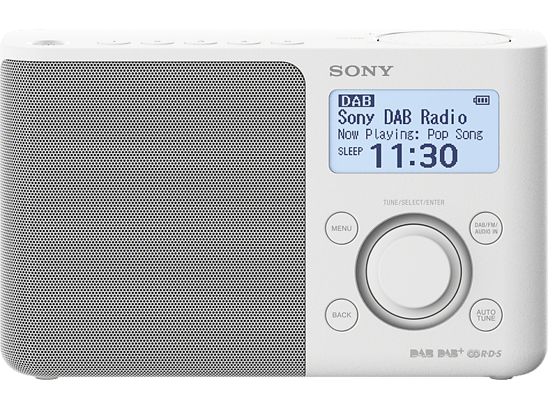SONY XDR-S61D DAB+ Radio, digital, FM, DAB+, DAB, Weiß von SONY