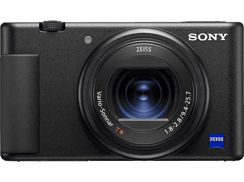 SONY ZV-1A I Premium Kompaktkamera Schwarz, 2.7x opt. Zoom, Xtra Fine Selfie-Touchdisplay, WLAN von SONY