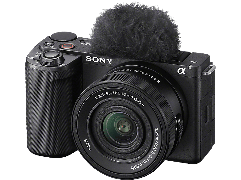 SONY ZV-E10 II KIT, mit Objektiv 16-50, Vlog-Kamera, Systemkamera, 7,5 cm Display Touchscreen, WLAN von SONY
