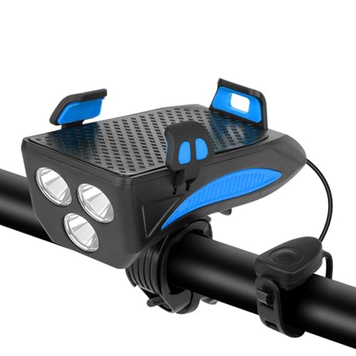 Handyhalter, Scheinwerfer Lautsprecher, Powerbank, Festhalter, Lichter, 4800 mAh (Blau 4800 mAh) von SOONFABUKE