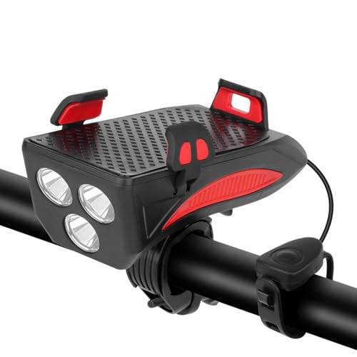 Handyhalter, Scheinwerfer Lautsprecher, Powerbank, Festhalter, Lichter, 4800 mAh (Rot 2400 mAh) von SOONFABUKE