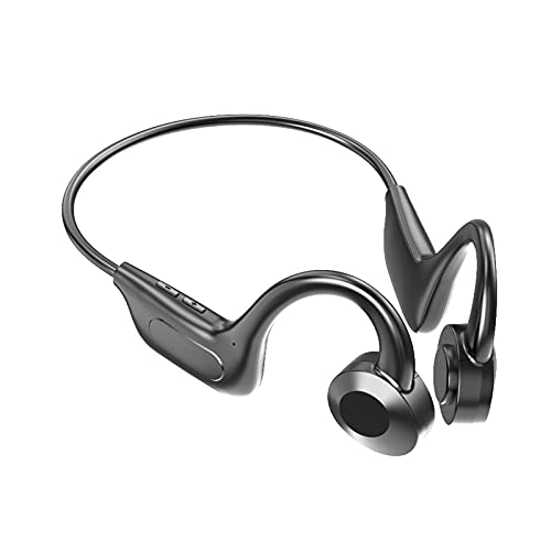 SOONHUA Knochenleitungs-Kopfhörer, Bluetooth 5. 1 kabellose offene Ohr-Kopfhörer mit Mikrofon-Unterstützung TF-Karte, zum Laufen, Radfahren, Fahren, Fitnessstudio von SOONHUA
