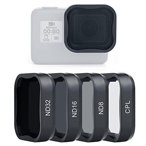 SOONSUN Objektivfilter CPL ND8 ND16 ND32 Filter für GoPro Hero 5 6 7 Schwarz, Neutraldichte und Zirkular-Polarisationsfilter-Set, Objektivschutz für GoPro Hero 5, 6, 7, Schwarze Kamera, 4 Stück SOONSUN Objektivfilter CPL ND8 ND16 ND32 Filter für GoPro Hero 5 6 7 Schwarz, Neutraldichte und Zirkular-Polarisationsfilter-Set, Objektivschutz für GoPro Hero 5, 6, 7, Schwarze Kamera, 4 Stück von SOONSUN