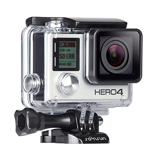 SOONSUN Wasserdichte Tauchergehäuse für GoPro Hero 4, Hero 3+, Hero 3 Kamera, 40 m lang, Unterwasserfotografie von SOONSUN