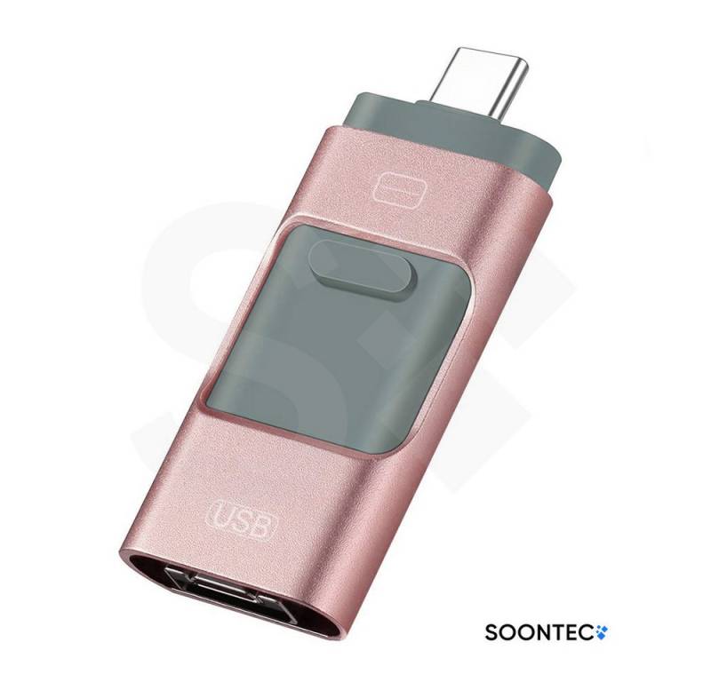 SOONTEC SOONTEC 3.0 USB-Stick 3 in 1 MICRO USB / USB / Lightning für iPhone USB-Stick (Lesegeschwindigkeit 80,00 MB/s) von SOONTEC