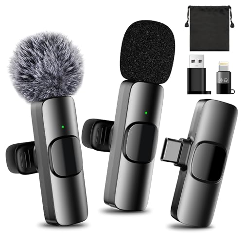 SOOOEC 3-in-1 Kabelloses Ansteckmikrofon für iPhone/Android/PC – EIN Mini-Mikrofon für Videoaufnahmen, Live-Streaming, YouTube/TikTok/Vlog/Interviews – Handy-Mic mit Aufbewahrungstasche SOOOEC 3-in-1 Kabelloses Ansteckmikrofon für iPhone/Android/PC – EIN Mini-Mikrofon für Videoaufnahmen, Live-Streaming, YouTube/TikTok/Vlog/Interviews – Handy-Mic mit Aufbewahrungstasche von SOOOEC