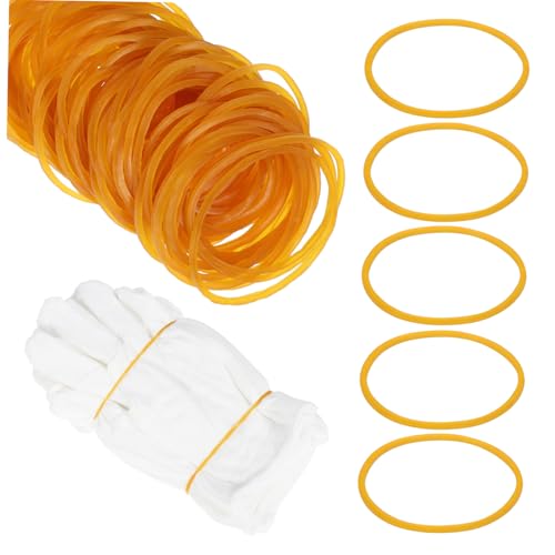 SOPOTUTU 1 Packung Gummiband gummibänder Bands Ballon klein dünn Schreibwaren Gummis Geldbänder Elastizbänder Pinkfarbener Bürobedarf Yellow von SOPOTUTU