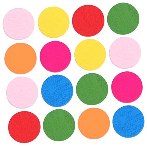 SOPOTUTU 1 Satz Disc Mathe Lehrmittel Mathe Lehrscheibe Mathe Scheiben Runde Spielmarken Aus Pappe Bunte Holzscheibe Holzscheiben DIY Runde Holzscheibe Lernwerkzeug Mathe Aus 200 Stück von SOPOTUTU