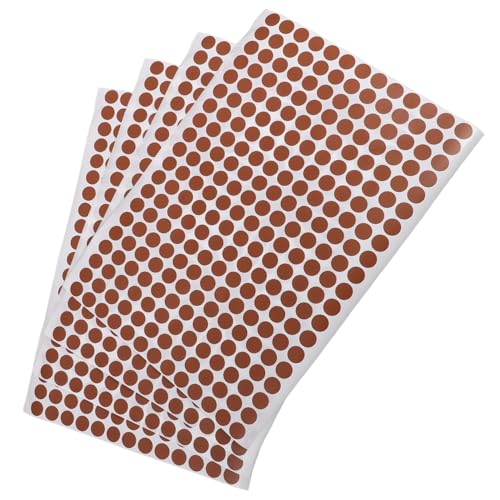 SOPOTUTU 10 Blatt Klassifizierung des Angebots Kleine Kreisaufkleber kleine Punktaufkleber Weiß farbig Name klebepunkte runde aufkleber Punktaufkleber zum Beschriften Kleberaufkleber Brown von SOPOTUTU