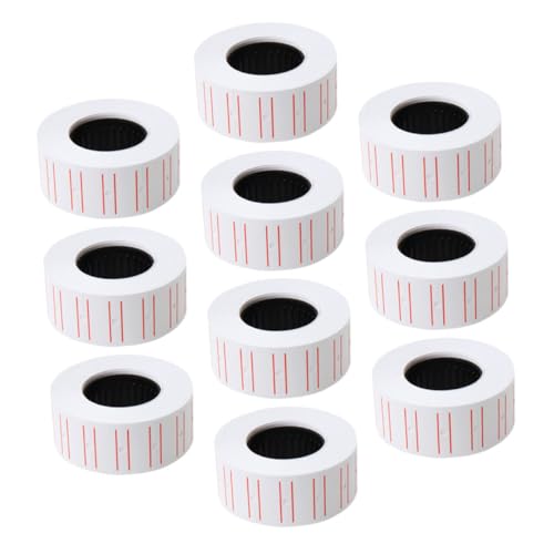 SOPOTUTU 10 Rollen Einreihiges Preisschildpapier Zahlenwürfel Aufkleber Für Den Flohmarkt Aufkleber in Hemdgröße Stichworte Flohmarkt-set Tag Sale -aufkleber X Zoll Pvc Selbstklebend Weiß von SOPOTUTU