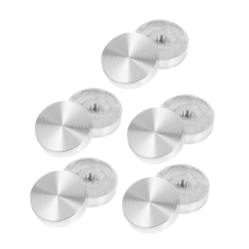 SOPOTUTU 10 Stück Runder Aluminiumkuchen Runde Metallplatte Tischbeschläge Aus Glas Silver Aluminiumlegierung von SOPOTUTU