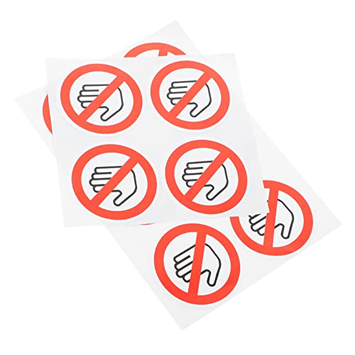SOPOTUTU 10Stücke Berührung Warnaufkleber Für Gefährliche Geräte Selbstklebende Vinylabziehbilder Langlebig Und Leicht Anzubringen von SOPOTUTU