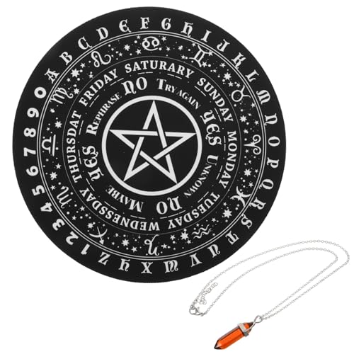 SOPOTUTU 1Satz Rubber Pendulum Board Für Weissagungsrituale Dekorative Tischdeko Mit Design Perfektes Für Wahrsagungsliebhaber Und Stilvolle Tischdekoration SOPOTUTU 1Satz Rubber Pendulum Board Für Weissagungsrituale Dekorative Tischdeko Mit Design Perfektes Für Wahrsagungsliebhaber Und Stilvolle Tischdekoration von SOPOTUTU