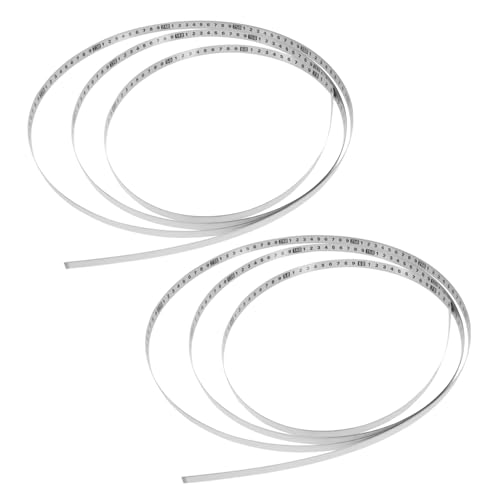 SOPOTUTU 2 Rollen Holzarbeiten Maßband Klebeband Maßstab selbstklebendes maßband Selbstklebende Messhilfe Linealband Lineal zum Zeichnen Bau Herrscher Lineal aus Kohlenstoffstahl Weiß von SOPOTUTU