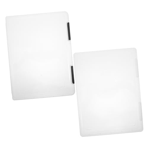 SOPOTUTU 2 Stück transparente Aktenbox Organizer aus Tonpapier Aktenkästen übersichtlicher Datei-Organizer Aktenordner aus Kunststoff Dateiorganisator Aktenboxen aus Kunststoff pp von SOPOTUTU