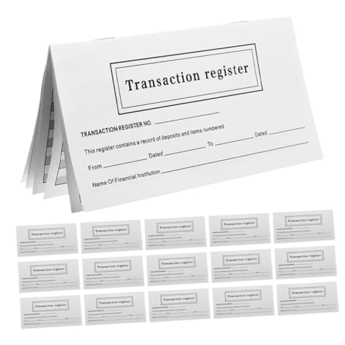 SOPOTUTU 20 Packungen Überprüfen Sie Das Transaktionsbuch Scheckregister Für Persönliches Scheckbuch Leseliste Lesezeichen Scheckbuchbuch Lese Log Auftragsscheckregister Weiß Papier von SOPOTUTU