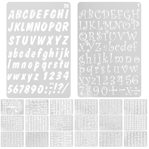 SOPOTUTU 20 Teilige Alphabet Malvorlagen Schablonen Zum Basteln Wiederverwendbare Kalligraphie Schablone Buchstaben Malset Zahlen Buchstabenvorlage Kunst Zeichenschablonen SOPOTUTU 20 Teilige Alphabet Malvorlagen Schablonen Zum Basteln Wiederverwendbare Kalligraphie Schablone Buchstaben Malset Zahlen Buchstabenvorlage Kunst Zeichenschablonen von SOPOTUTU