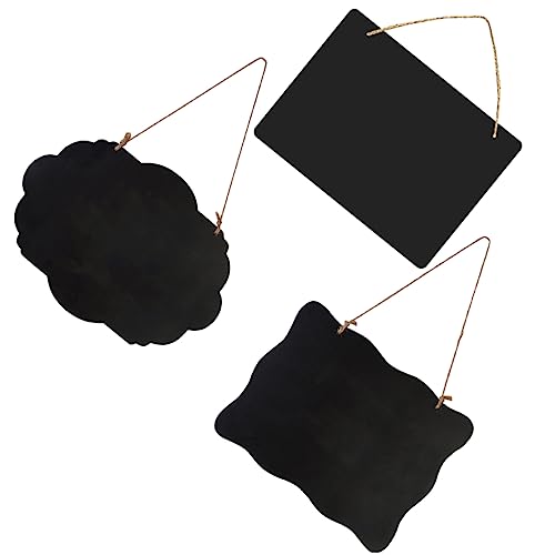 SOPOTUTU 3 Stück Anhänger Holzhandwerk Rahmen Whiteboard Für Die Wand Briefe Mini-tafelschilder Zum Aufhängen Nachricht Tafel Zeichen Einseitig Led Beachten Erste Schule Klein Black Hölzern von SOPOTUTU