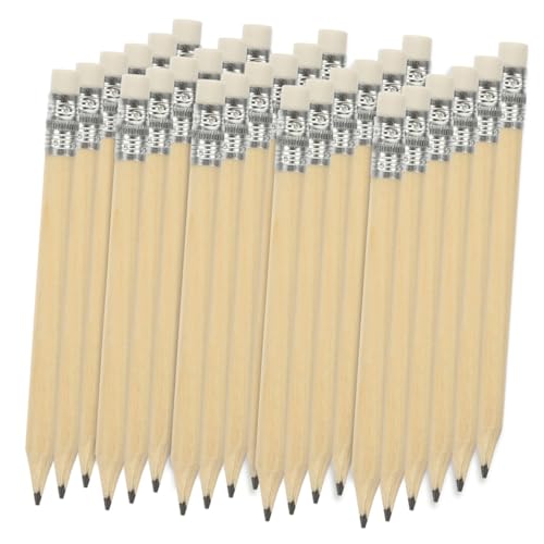 SOPOTUTU 40Stücke Mini Golf Bleistifte mit Radiergummi Kurze Holzstifte Robuste und Schreibgeräte für Büro Schule und Kunstprojekte für Anfänger und Profis von SOPOTUTU