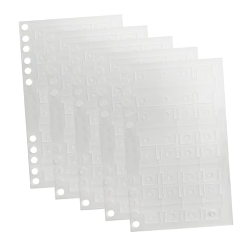 SOPOTUTU 5 Blätter Loseblatt-lochsteckaufkleber Lesezeichen Registerkarten Bibliothek Bindemittel Klebrig Ordneretiketten Tab -aufkleber Klebestreifen Schulseitenmarkierungen Index-tabs Pvc von SOPOTUTU