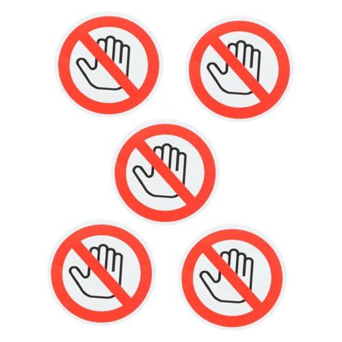 SOPOTUTU 5Blätter Sicherheitswarnschild Nicht Berühren Selbstklebende Für Maschinen Langlebig Für Fabriken Und Baustellen von SOPOTUTU
