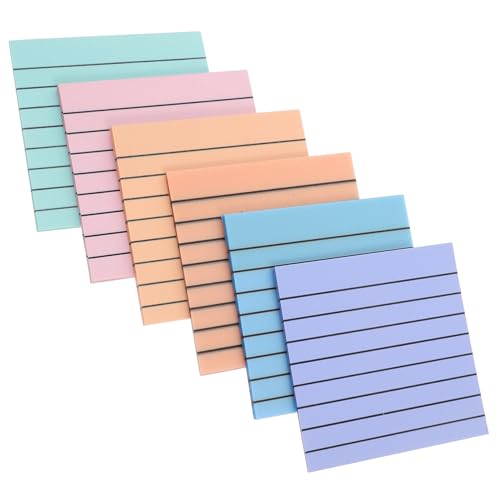 SOPOTUTU 6 Haftnotiz Memo-sticker Schulklebestreifen Selbstklebende Notizblöcke Selbstklebende Memo-aufkleber Klebrige Buchregisterkarten Praktische Notizblöcke Papier von SOPOTUTU