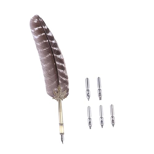 SOPOTUTU Kreativer Federstift Set Mit Natürlicher Feder Eleganter Dip Stift Für Hochzeiten Partys Und Dekoration Einzigartiges Design Für Schule Und Zuhause Set Varianten von SOPOTUTU