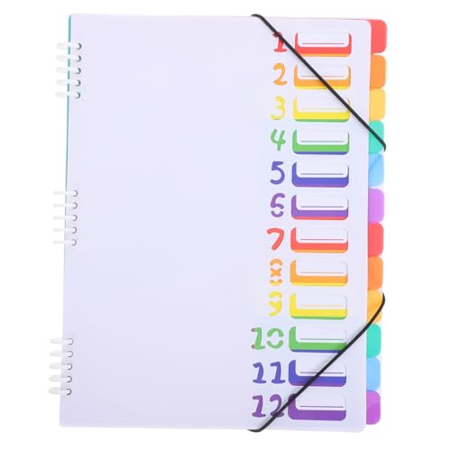 SOPOTUTU Mappe bürobedarf organizer weißer ordner Langlebiger Ordner Tragbarer Dateiordner Dokumentenmanagement Ordner Aktenordner dekorativ Ordner mit mehreren Taschen Projektordner von SOPOTUTU